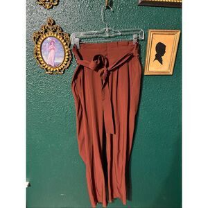 Athleta Skyline II Pants Women’s Size 6 Rust High-Rise Paperbag Waist Lightweigh